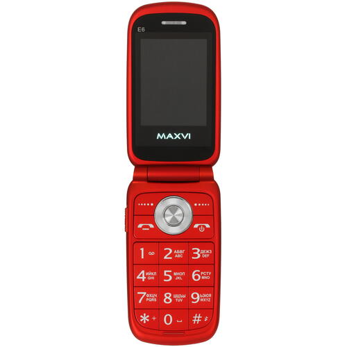 Купить Сотовый телефон Maxvi E6 красный/черный  4804449. Характеристики, отзывы и цены в Донецке
