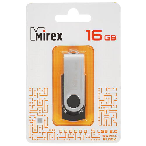 Купить Память USB Flash 16 ГБ Mirex SWIVEL [13600-FMURUS16]  5043513. Характеристики, отзывы и цены в Донецке