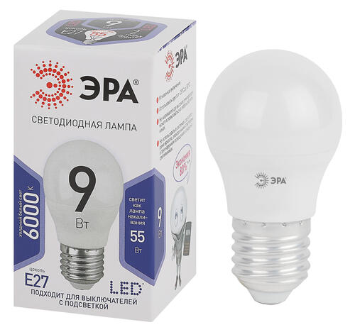 Купить Лампа светодиодная ЭРА LED P45-9W-860-E27  5417631. Характеристики, отзывы и цены в Донецке