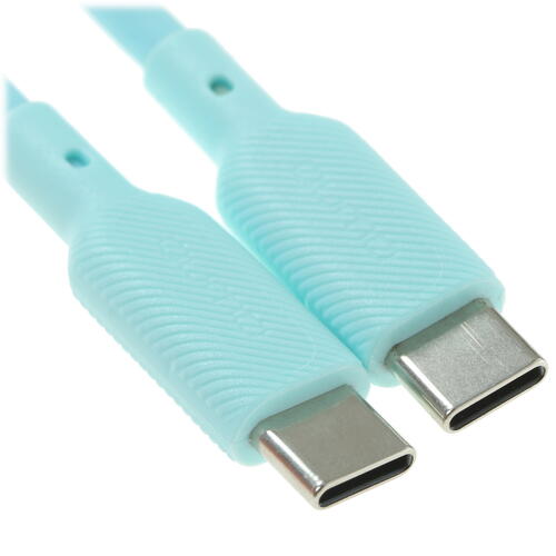 Купить Кабель круглый QUMO USB Type-C - USB Type-C голубой 1 м  4850183. Характеристики, отзывы и цены в Донецке