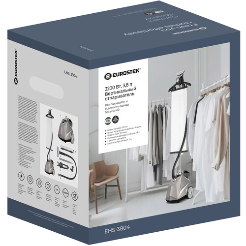 Купить Отпариватель Eurostek EHS-3804 серебристый  9200199. Характеристики, отзывы и цены в Донецке