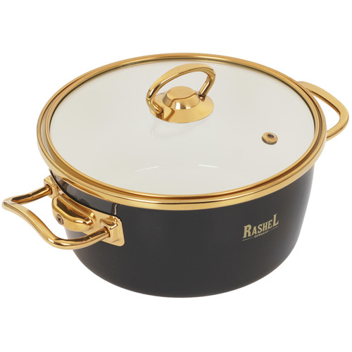 Купить Кастрюля Rashel Grand R0818 2.1 л 18 см черный  9320976. Характеристики, отзывы и цены в Донецке