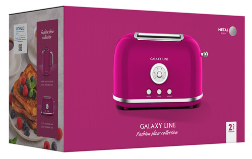 Купить Тостер Galaxy Line GL 2916 розовый  9129704. Характеристики, отзывы и цены в Донецке