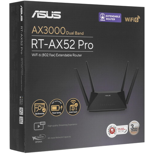 Купить Wi-Fi роутер ASUS RT-AX52 Pro  5635742. Характеристики, отзывы и цены в Донецке