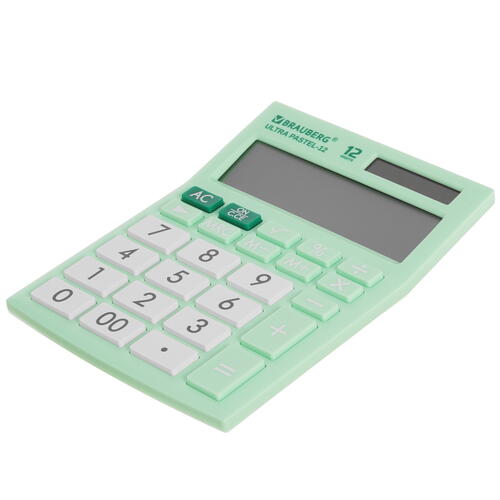 Купить Калькулятор бухгалтерский Brauberg ULTRA PASTEL-12-LG  5044606. Характеристики, отзывы и цены в Донецке