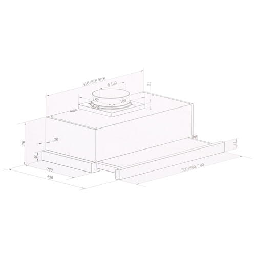 Купить Вытяжка телескопическая MAUNFELD VS FAST 60 серебристый/серебристый  8154899. Характеристики, отзывы и цены в Донецке