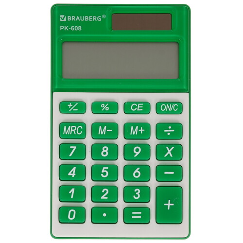Купить Калькулятор Brauberg PK-608-GN  5044622. Характеристики, отзывы и цены в Донецке