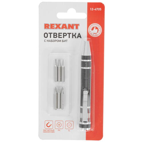 Купить Отвертка с насадками/битами Rexant12-4705  8138932. Характеристики, отзывы и цены в Донецке