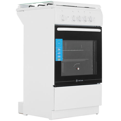 Купить Газовая плита De Luxe 5040.56г (кр)-030 белый  9000314. Характеристики, отзывы и цены в Донецке