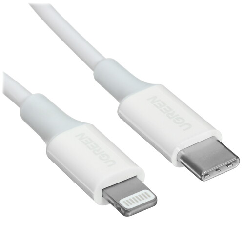 Купить Кабель круглый Ugreen Lightning 8-pin MFI - USB Type-C белый 1 м  9983418. Характеристики, отзывы и цены в Донецке