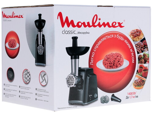 Купить Мясорубка электрическая Moulinex Classic ME105830 черный  1049744. Характеристики, отзывы и цены в Донецке