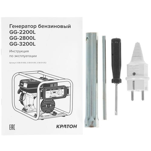 Купить Электрогенератор   бензиновый Кратон GG-3200L  9057754. Характеристики, отзывы и цены в Донецке