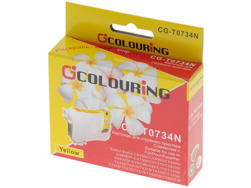 Купить Картридж Colouring CG-T0734 желтый  0102506. Характеристики, отзывы и цены в Донецке