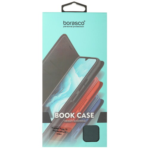 Купить Чехол-книжка  BoraSCO Book Case для HUAWEI Pura 70 Pro зеленый  5499551. Характеристики, отзывы и цены в Донецке
