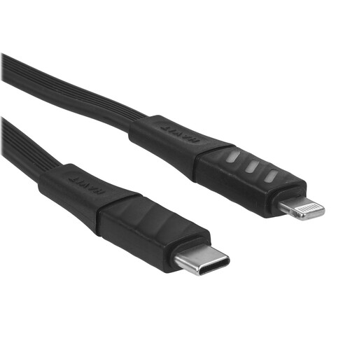 Купить Кабель плоский HAVIT Lightning 8-pin - USB Type-C черный 1 м  9228921. Характеристики, отзывы и цены в Донецке