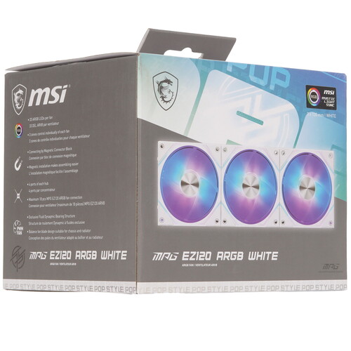 Купить Комплект вентиляторов MSI MPG EZ120 ARGB  белый  5493836. Характеристики, отзывы и цены в Донецке
