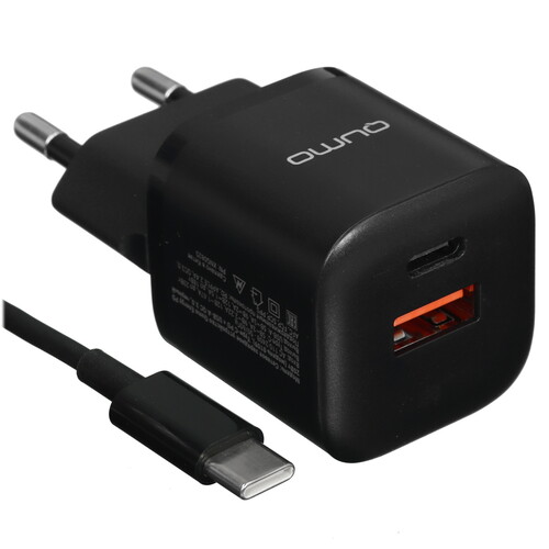 Купить Сетевое зарядное устройство QUMO Energy PD 20W черный  5627902. Характеристики, отзывы и цены в Донецке