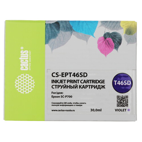 Купить Картридж Cactus CS-EPT46SD фиолетовый  9146630. Характеристики, отзывы и цены в Донецке