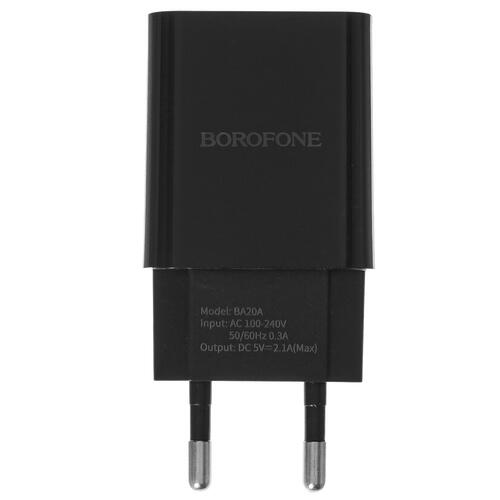 Купить Сетевое зарядное устройство Borofone BA20A Sharp черный  5367512. Характеристики, отзывы и цены в Донецке