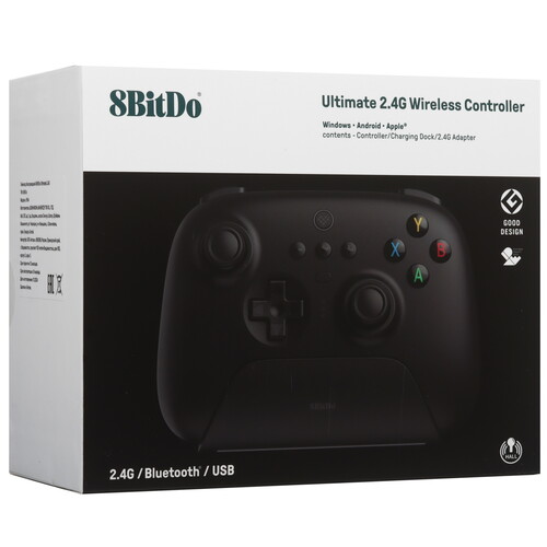 Купить Геймпад беспроводной/проводной 8BitDo Ultimate 2.4G черный  5443925. Характеристики, отзывы и цены в Донецке
