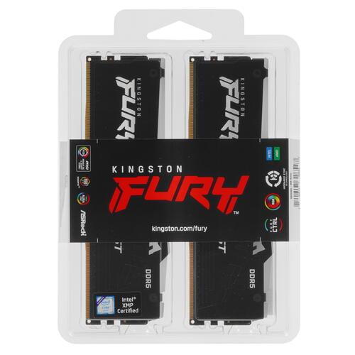 Купить Оперативная память Kingston FURY Beast Black RGB [KF560C40BBAK2-32] 32 ГБ  5049442. Характеристики, отзывы и цены в Донецке