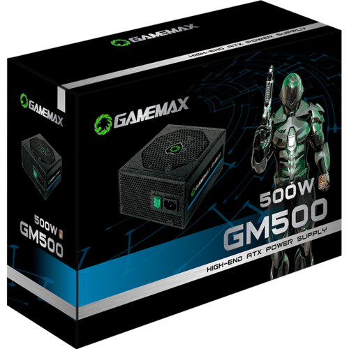 Купить Блок питания GameMax GM-500  черный  5370833. Характеристики, отзывы и цены в Донецке