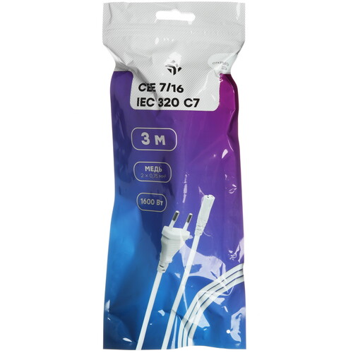 Купить Кабель питания DEXP CEE 7/16 - IEC 320 C7  5451595. Характеристики, отзывы и цены в Донецке