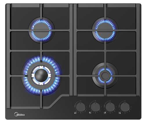 Купить Газовая варочная поверхность Midea MG693TGB  9273665. Характеристики, отзывы и цены в Донецке