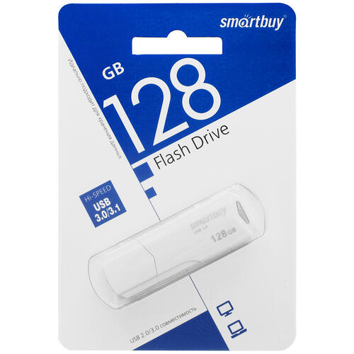 Купить Память USB Flash 128 ГБ Smartbuy Clue [SB128GBCLU-W3]  5441375. Характеристики, отзывы и цены в Донецке