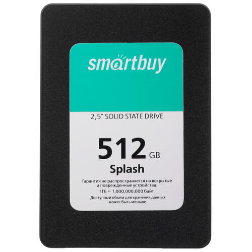 Купить 512 ГБ 2.5" SATA накопитель Smartbuy Splash [SBSSD-512GT-MX902-25S3]  1601626. Характеристики, отзывы и цены в Донецке