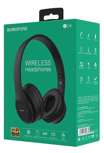 Купить Беспроводные/проводные наушники Borofone B04 черный 2020  5485108. Характеристики, отзывы и цены в Донецке