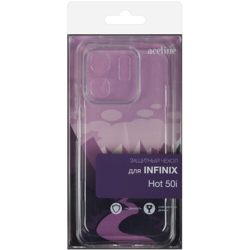 Купить Накладка  Aceline Silicone для Infinix HOT 50i прозрачный  5490688. Характеристики, отзывы и цены в Донецке