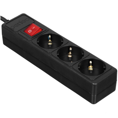Купить Сетевой фильтр Perfeo POWER+ PF-PP-3/3.0-B черный  9172311. Характеристики, отзывы и цены в Донецке