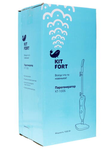 Купить Пароочиститель Kitfort KT-1006 белый  1243976. Характеристики, отзывы и цены в Донецке