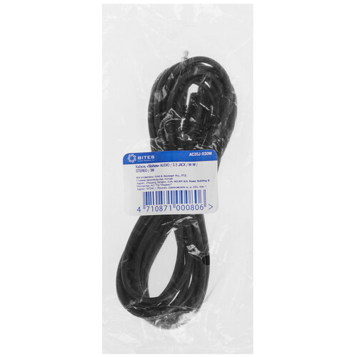 Купить Кабель   5Bites jack 3.5 мм - jack 3.5 мм черный  9286484. Характеристики, отзывы и цены в Донецке