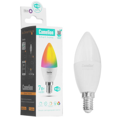 Купить Умная светодиодная лампа Camelion 14500 RGB  5418135. Характеристики, отзывы и цены в Донецке