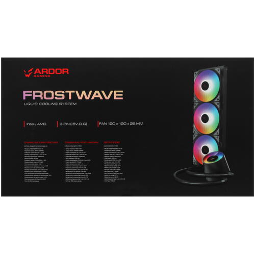 Купить Система охлаждения ARDOR GAMING Frostwave 360 RGB V2 AG черная  5431331. Характеристики, отзывы и цены в Донецке