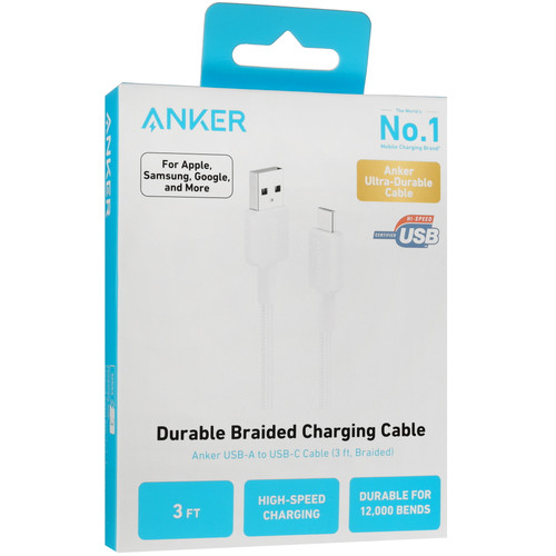 Купить Кабель Anker USB Type-C - USB Type-A белый  5667494. Характеристики, отзывы и цены в Донецке