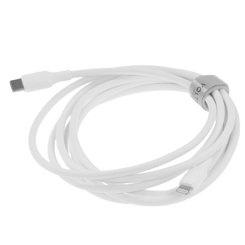 Купить Кабель круглый VOLTME Lightning 8-pin - USB Type-C белый 2 м  9210945. Характеристики, отзывы и цены в Донецке