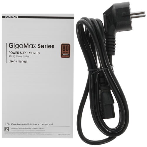 Купить Блок питания ZALMAN GigaMax (GVII) 550W  1608472. Характеристики, отзывы и цены в Донецке