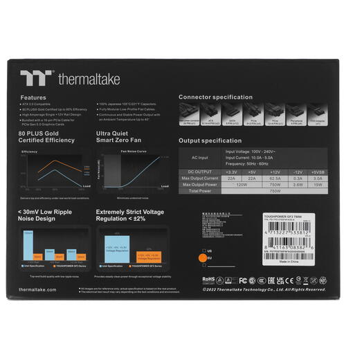 Купить Блок питания Thermaltake Toughpower GF3 750W  5074157. Характеристики, отзывы и цены в Донецке