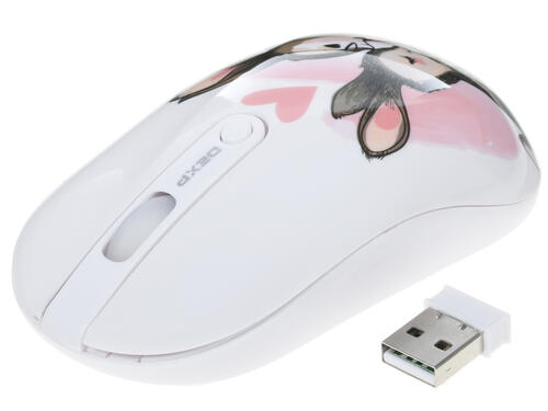 Купить Мышь беспроводная DEXP WM-311WU Rabbits  белый  1214312. Характеристики, отзывы и цены в Донецке