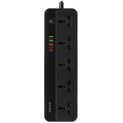 Купить Сетевой фильтр DEXP Universal 520B черный  5402994. Характеристики, отзывы и цены в Донецке