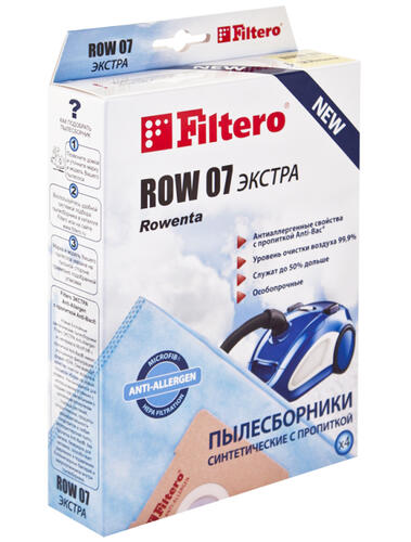 Купить Мешок-пылесборник Filtero ROW 07 Экстра голубой  6678544. Характеристики, отзывы и цены в Донецке