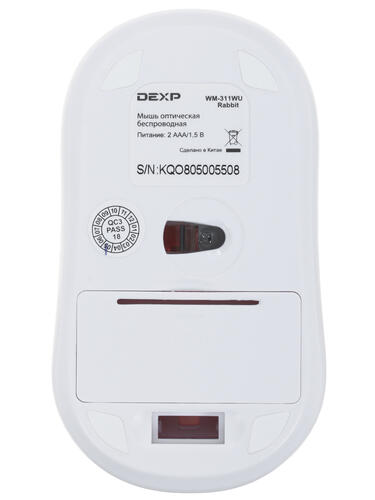 Купить Мышь беспроводная DEXP WM-311WU Rabbits  белый  1214312. Характеристики, отзывы и цены в Донецке