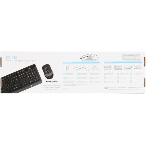 Купить Клавиатура+мышь беспроводная   A4Tech Fstyler FG1010 черный  1395911. Характеристики, отзывы и цены в Донецке