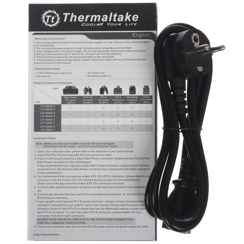 Купить Блок питания Thermaltake Litepower 550W  черный  5635231. Характеристики, отзывы и цены в Донецке
