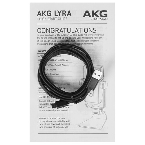 Купить Микрофон AKG C-44-USB Lyra серый  1640589. Характеристики, отзывы и цены в Донецке