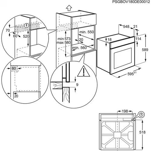 Купить Электрический духовой шкаф Electrolux EOF4P56X серебристый  9101698. Характеристики, отзывы и цены в Донецке