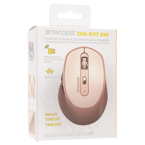 Купить Мышь беспроводная JETACCESS OM-R97 BW  9174251. Характеристики, отзывы и цены в Донецке